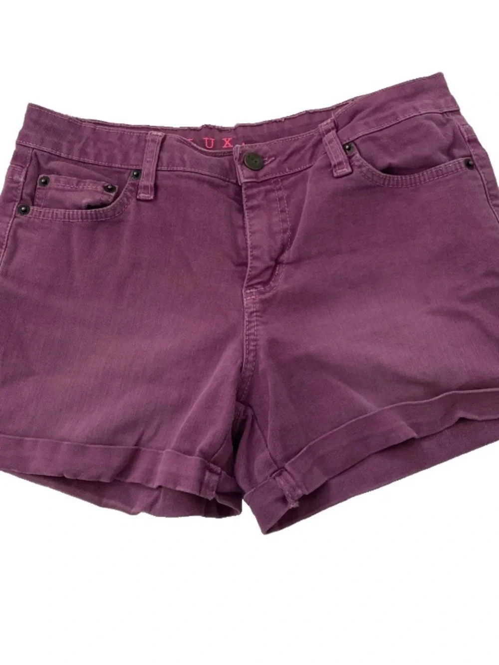 Lux Women's Purple Denim Jean Shorts